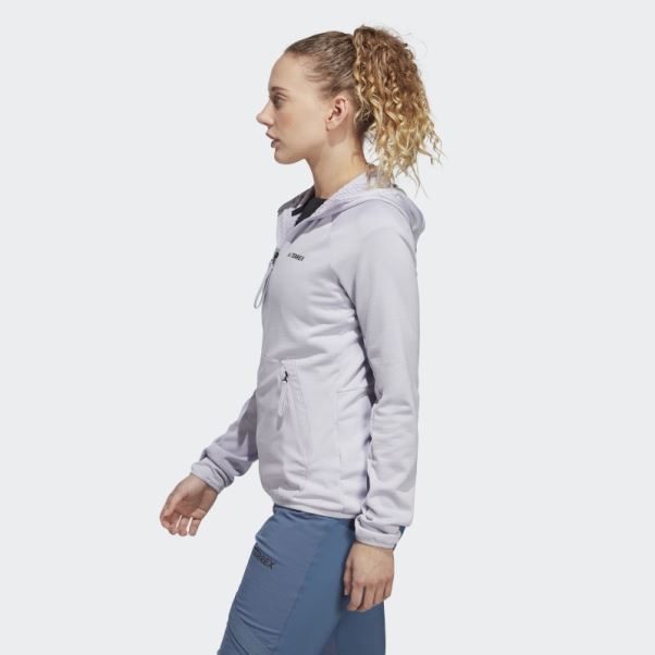 Veste De Randonnée à Capuche Silver Terrex Tech Flooce Light D'aube Adidas