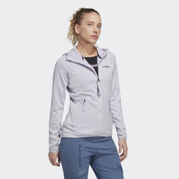 Veste De Randonnée à Capuche Silver Terrex Tech Flooce Light D'aube Adidas