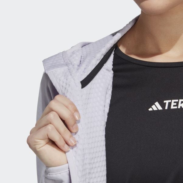 Veste De Randonnée à Capuche Silver Terrex Tech Flooce Light D'aube Adidas