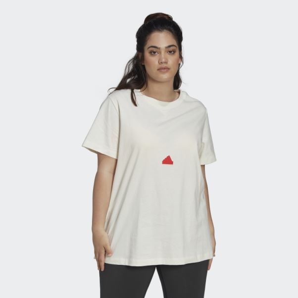 T-shirt Adidas Blanc (taille Plus)