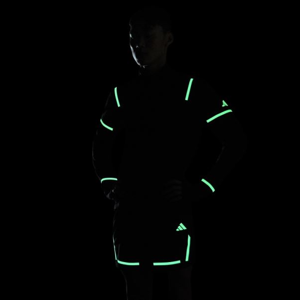 Adidas X-city Reflect At Night 1/2 Zip Manches Longues Haut Noir