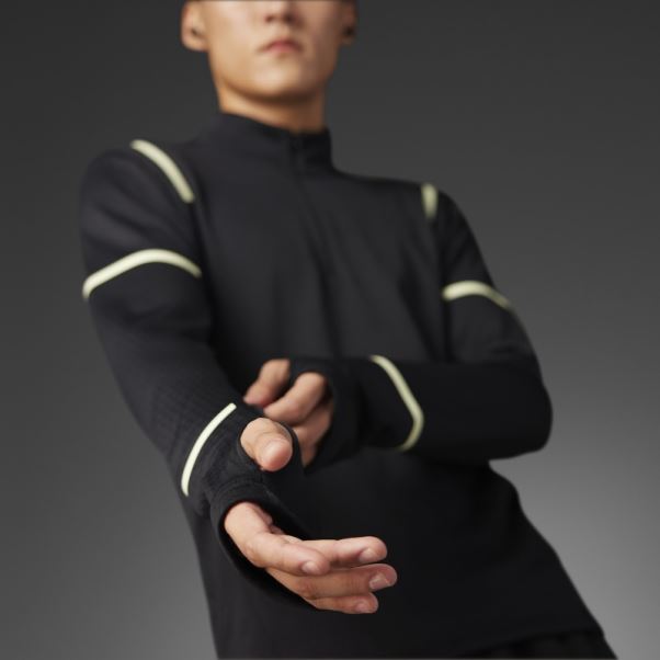 Adidas X-city Reflect At Night 1/2 Zip Manches Longues Haut Noir