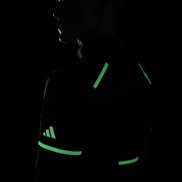 Adidas X-city Reflect At Night 1/2 Zip Manches Longues Haut Noir