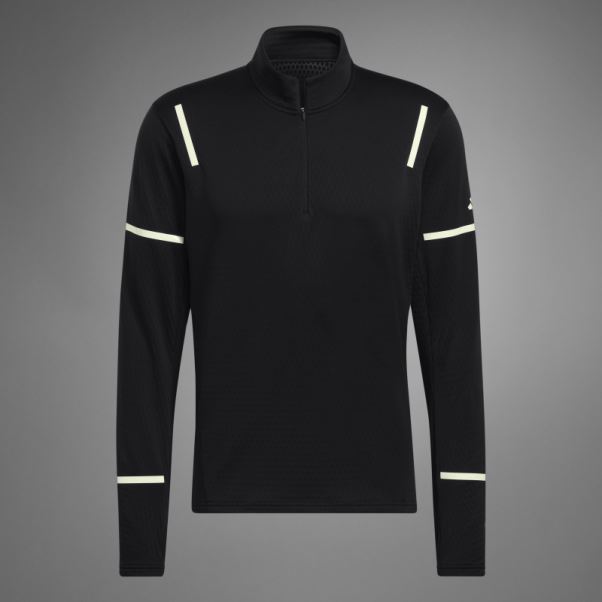 Adidas X-city Reflect At Night 1/2 Zip Manches Longues Haut Noir
