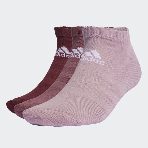Chaussettes Basses Matelassées Adidas Bordeaux
