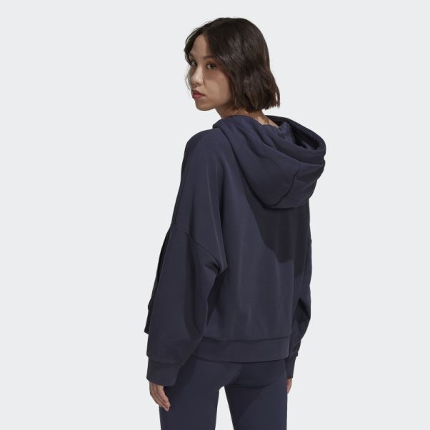 Sweat à Capuche Adidas Fc Bayern Adn Bleu Marine