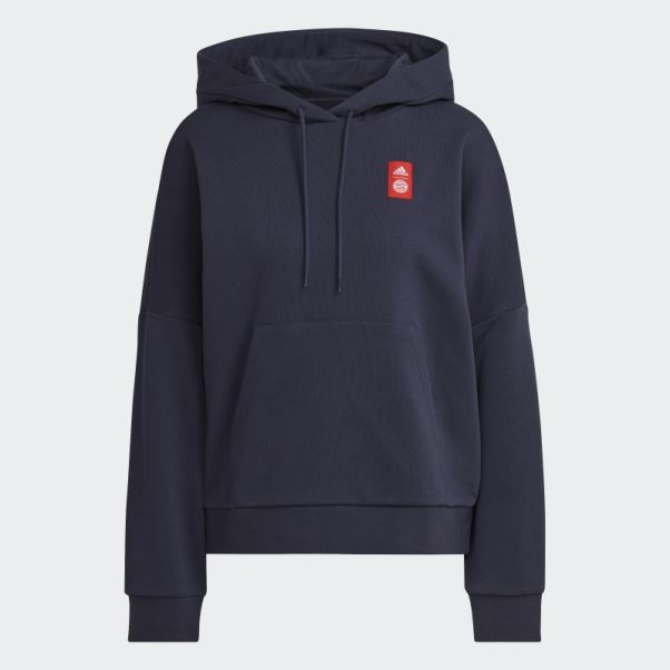 Sweat à Capuche Adidas Fc Bayern Adn Bleu Marine