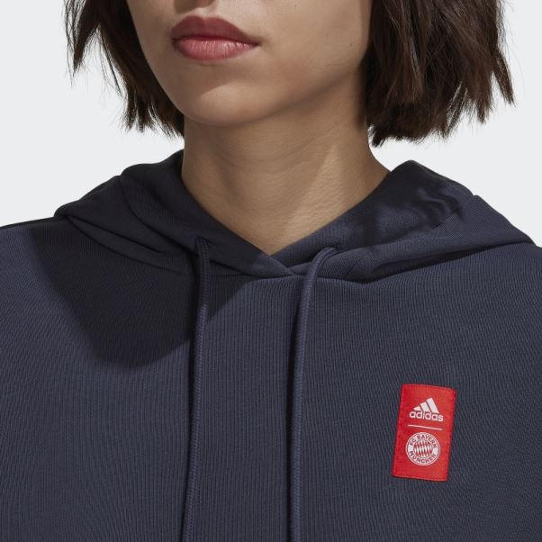 Sweat à Capuche Adidas Fc Bayern Adn Bleu Marine