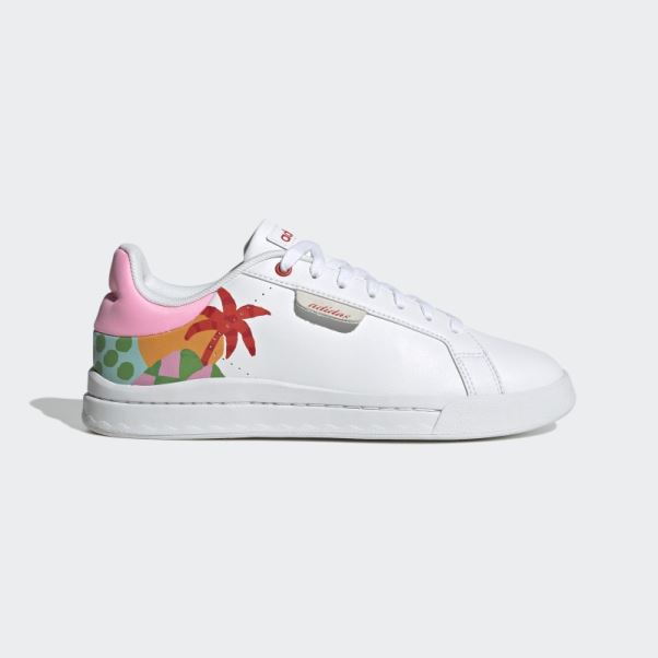 Adidas Court Chaussures En Soie Rouge Luxuriant