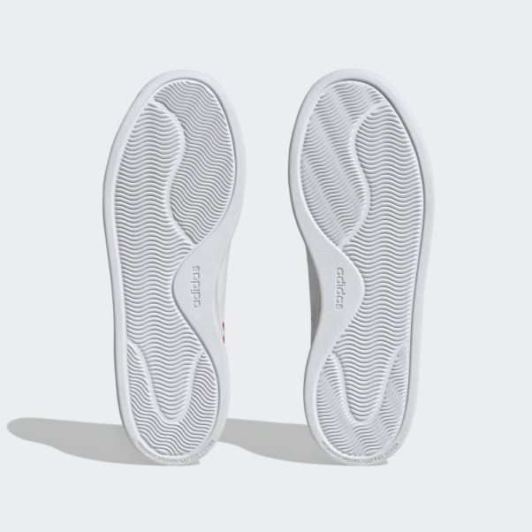 Adidas Court Chaussures En Soie Rouge Luxuriant