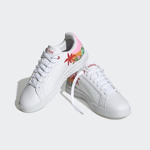 Adidas Court Chaussures En Soie Rouge Luxuriant