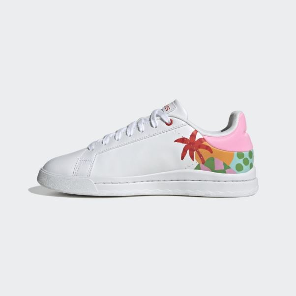 Adidas Court Chaussures En Soie Rouge Luxuriant