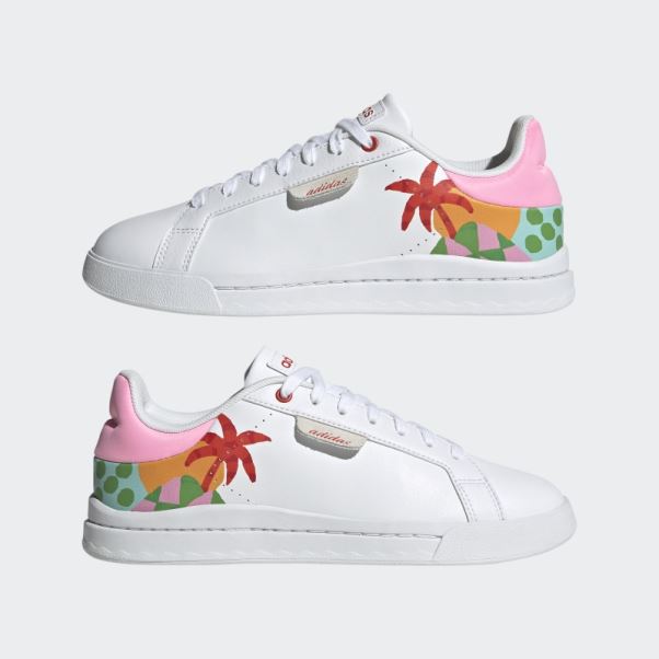 Adidas Court Chaussures En Soie Rouge Luxuriant
