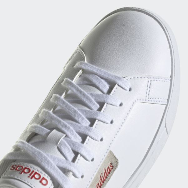 Adidas Court Chaussures En Soie Rouge Luxuriant