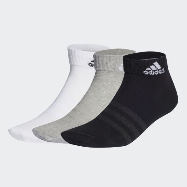 Adidas Socquettes Fines Et Légères Gris Moyen 3 Paires
