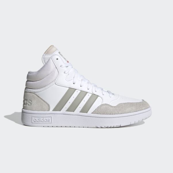 Blanc Hoops 3.0 Mid Style De Vie Basket Classique Vintage Chaussures Adidas