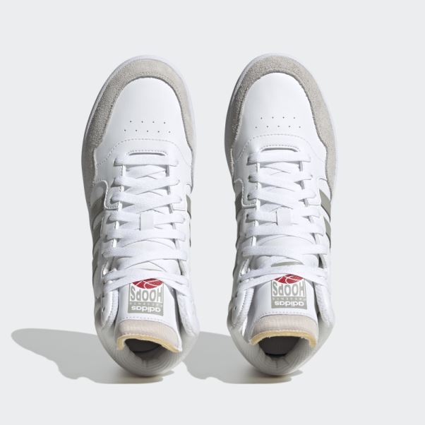 Blanc Hoops 3.0 Mid Style De Vie Basket Classique Vintage Chaussures Adidas
