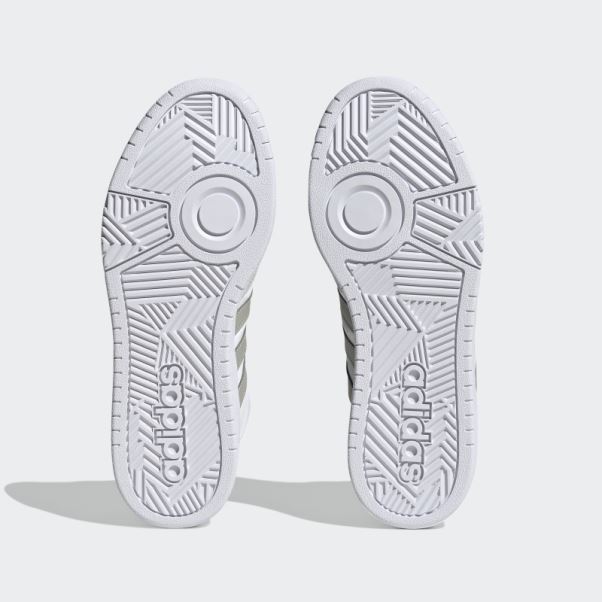 Blanc Hoops 3.0 Mid Style De Vie Basket Classique Vintage Chaussures Adidas