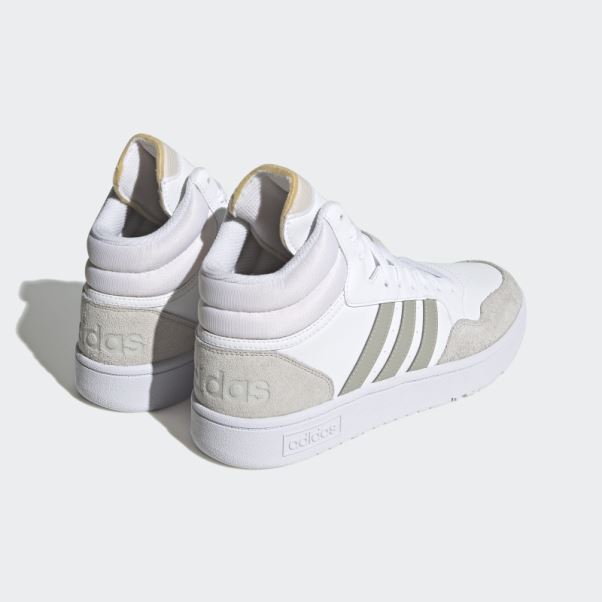 Blanc Hoops 3.0 Mid Style De Vie Basket Classique Vintage Chaussures Adidas