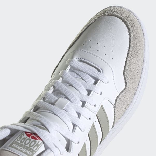 Blanc Hoops 3.0 Mid Style De Vie Basket Classique Vintage Chaussures Adidas