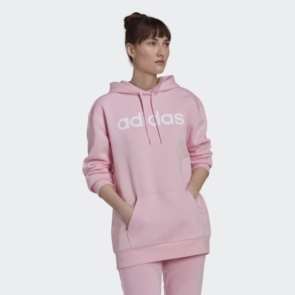 Sweat à Capuche Oversize Adidas Essentials Rose Vrai