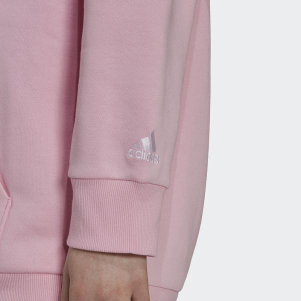 Sweat à Capuche Oversize Adidas Essentials Rose Vrai
