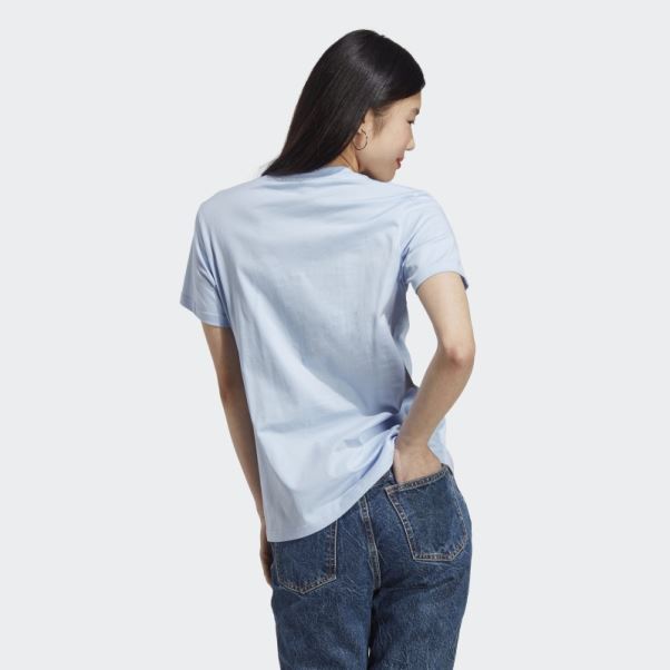 Adidas T-shirt Logo Essentials Bleu Aube