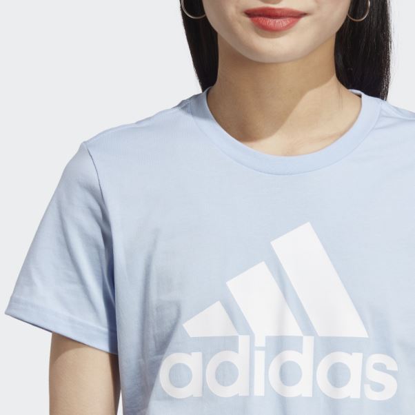 Adidas T-shirt Logo Essentials Bleu Aube