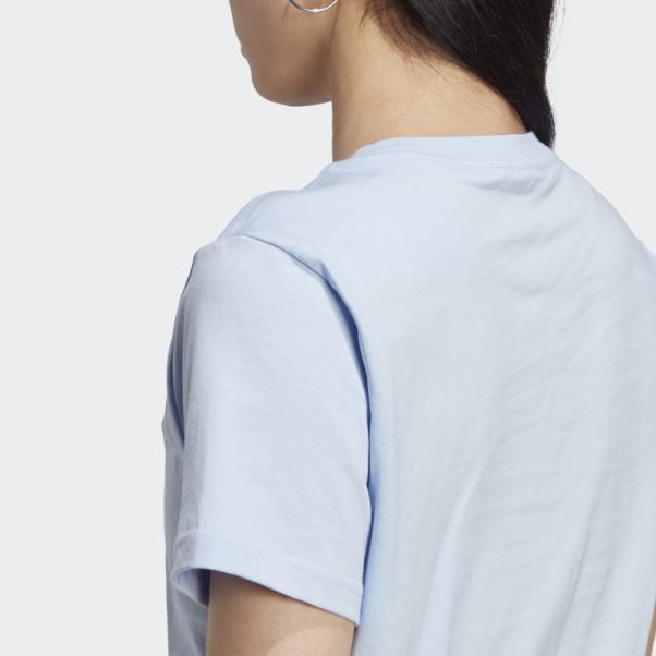 Adidas T-shirt Logo Essentials Bleu Aube