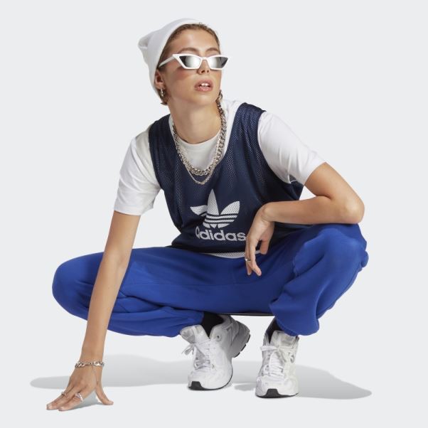 Pantalon De Jogging En Molleton Essentials Bleu Adidas Fashion