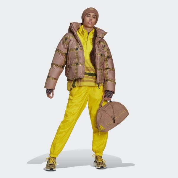 Adidas By Stella Mccartney Veste D'hiver Polaire Jacquard Jaune Chaud