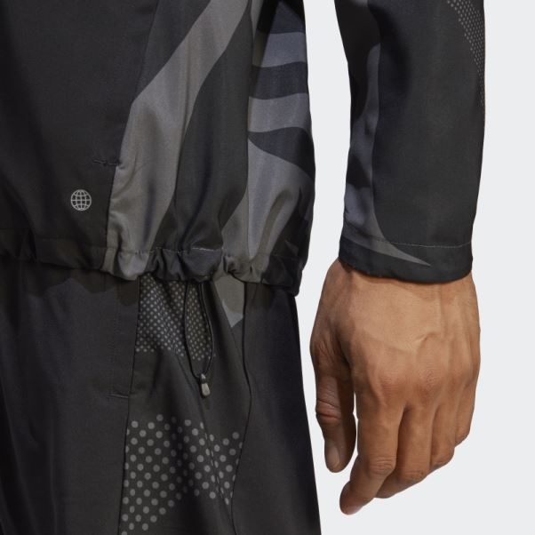 Posséder La Veste Saisonnière Run Adidas Noir