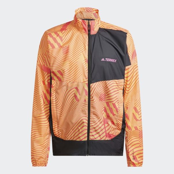 Adidas Lilas Terrex Trail Running Coupe-vent Imprimé