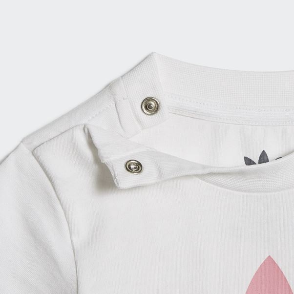 Short Trèfle Tee Set Adidas Blanc