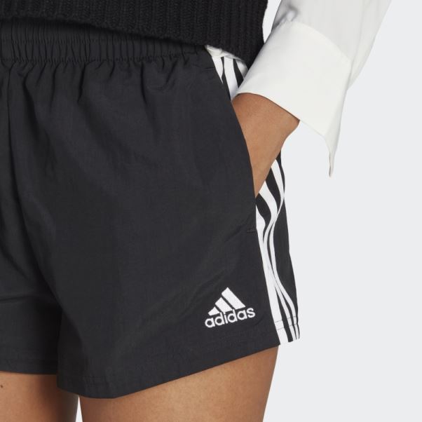 Adidas Essentials 3-stripes Short Tissé Blanc