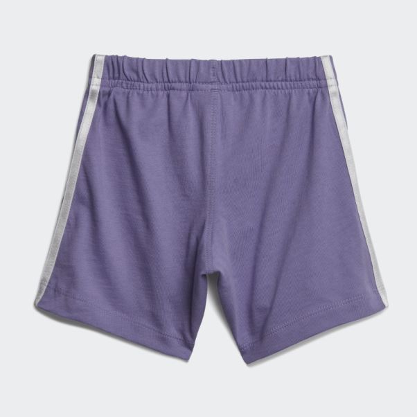 Adidas Ensemble T-shirt Et Short à Fleurs Lilas