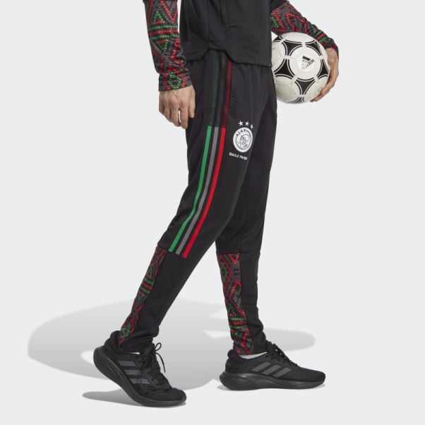 Ajax Amsterdam X Daily Paper Tiro 21 Pantalon De Survêtement Noir Adidas