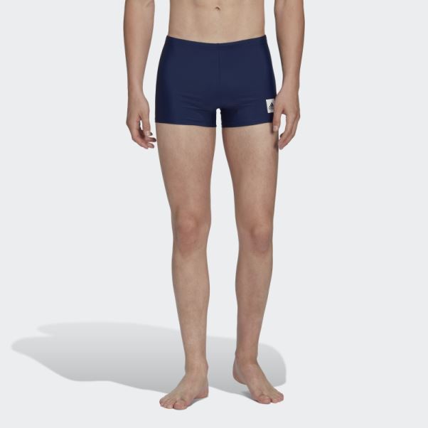 Boxer De Bain Uni Bleu Marine Adidas