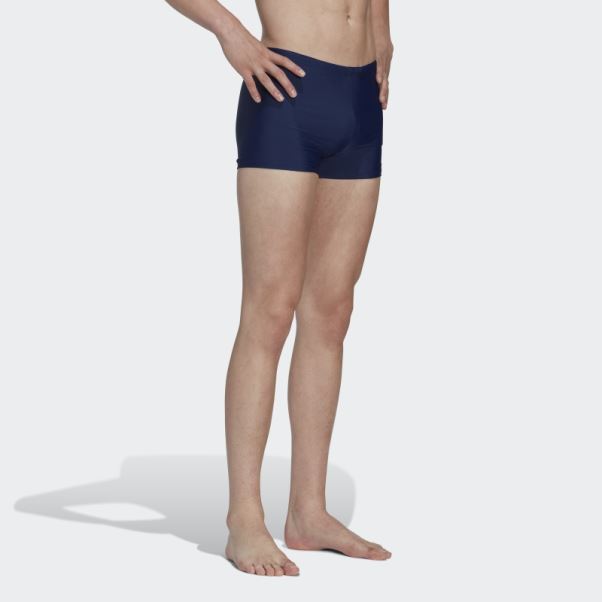 Boxer De Bain Uni Bleu Marine Adidas