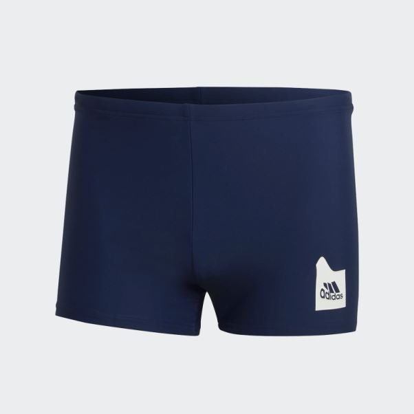 Boxer De Bain Uni Bleu Marine Adidas