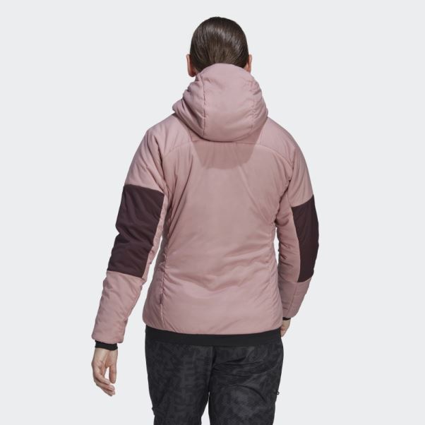 Veste à Capuche Adidas Terrex Techrock Stretch Primaloft Mauve