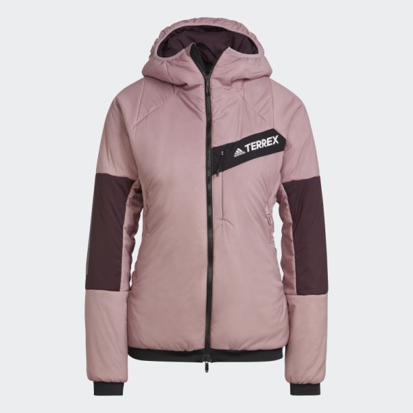 Veste à Capuche Adidas Terrex Techrock Stretch Primaloft Mauve