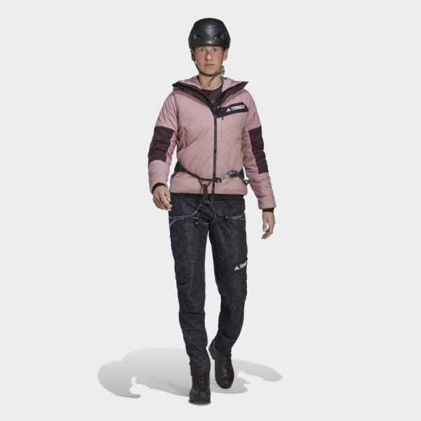 Veste à Capuche Adidas Terrex Techrock Stretch Primaloft Mauve