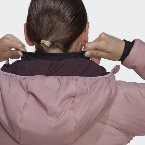 Veste à Capuche Adidas Terrex Techrock Stretch Primaloft Mauve