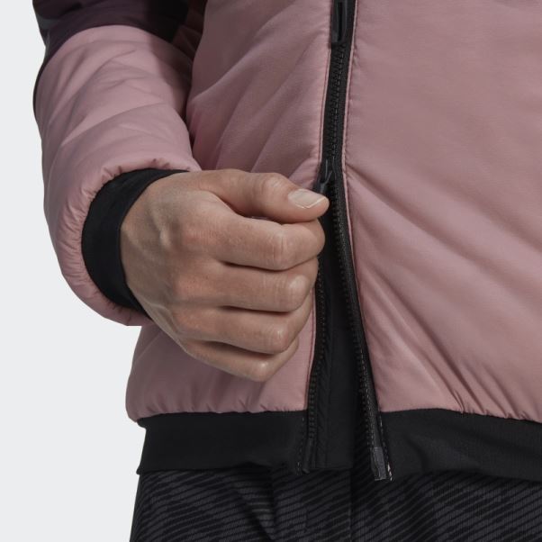 Veste à Capuche Adidas Terrex Techrock Stretch Primaloft Mauve