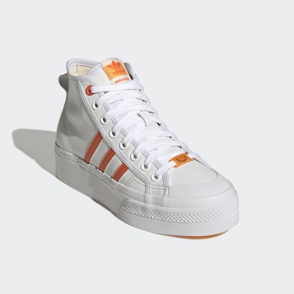 Adidas Nizza Platform Mid Chaussures Vegan Blanc