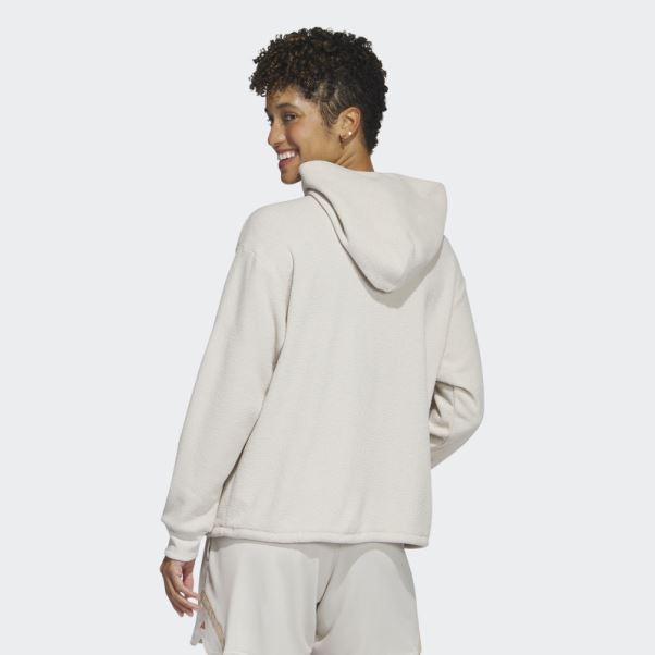 Sweat à Capuche Court Adidas Aluminium Select