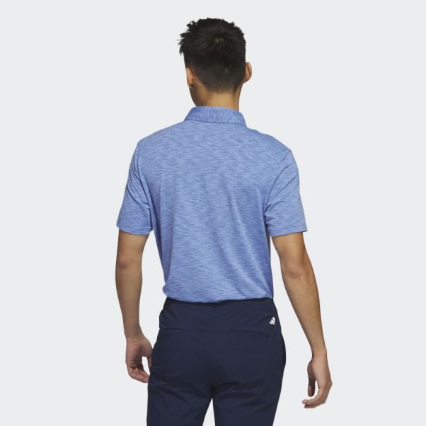 Polo De Golf Adidas Space Dye Bleu