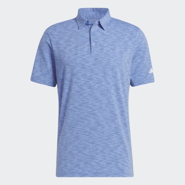 Polo De Golf Adidas Space Dye Bleu