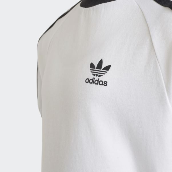 T-shirt Adidas Adicolor 3 Bandes Blanc